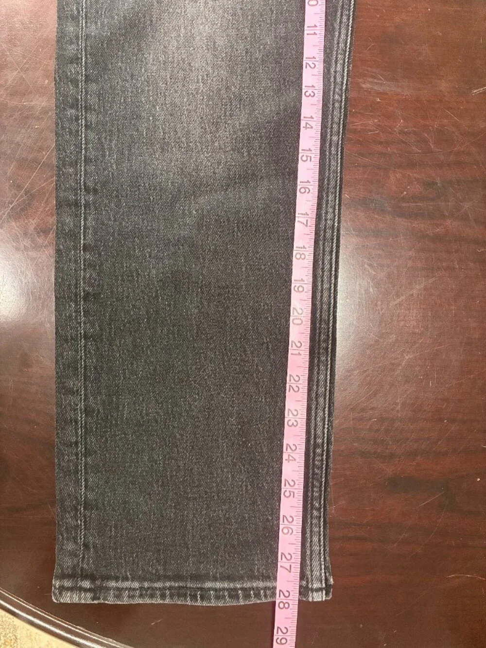 NWT Moussy Vintage Panaca Straight Jeans Light Black Made in Japan Size 28